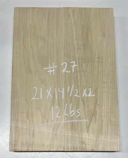 Yellow Poplar Guitar Body Blanks - 21" x 14-1/2" x 2", 12 Lbs #27 - Exotic Wood Zone - Buy online Across USA 