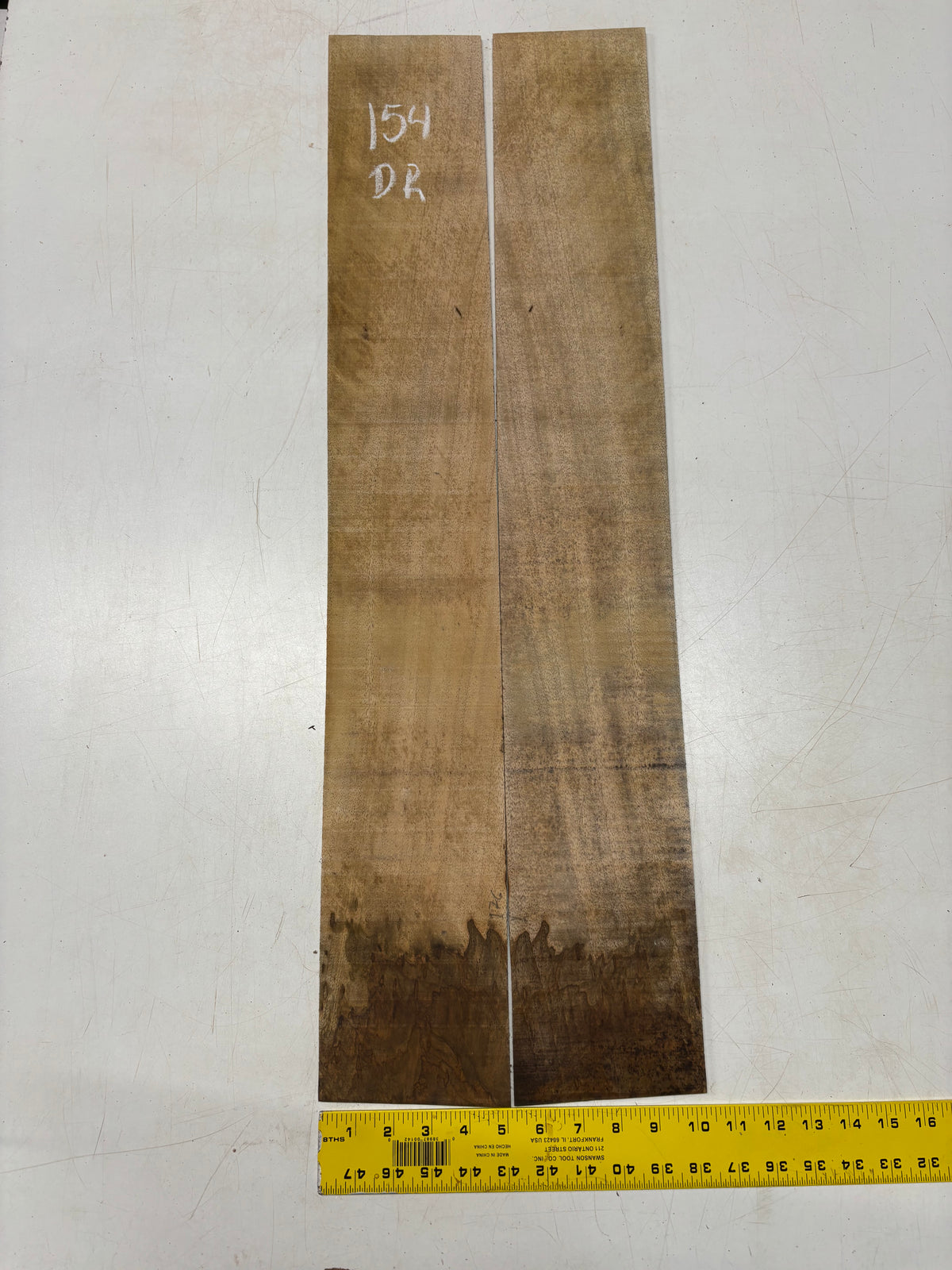 Figured Flame Mango Dreadnought Guitar Back and Side Set #154 - Exotic Wood Zone