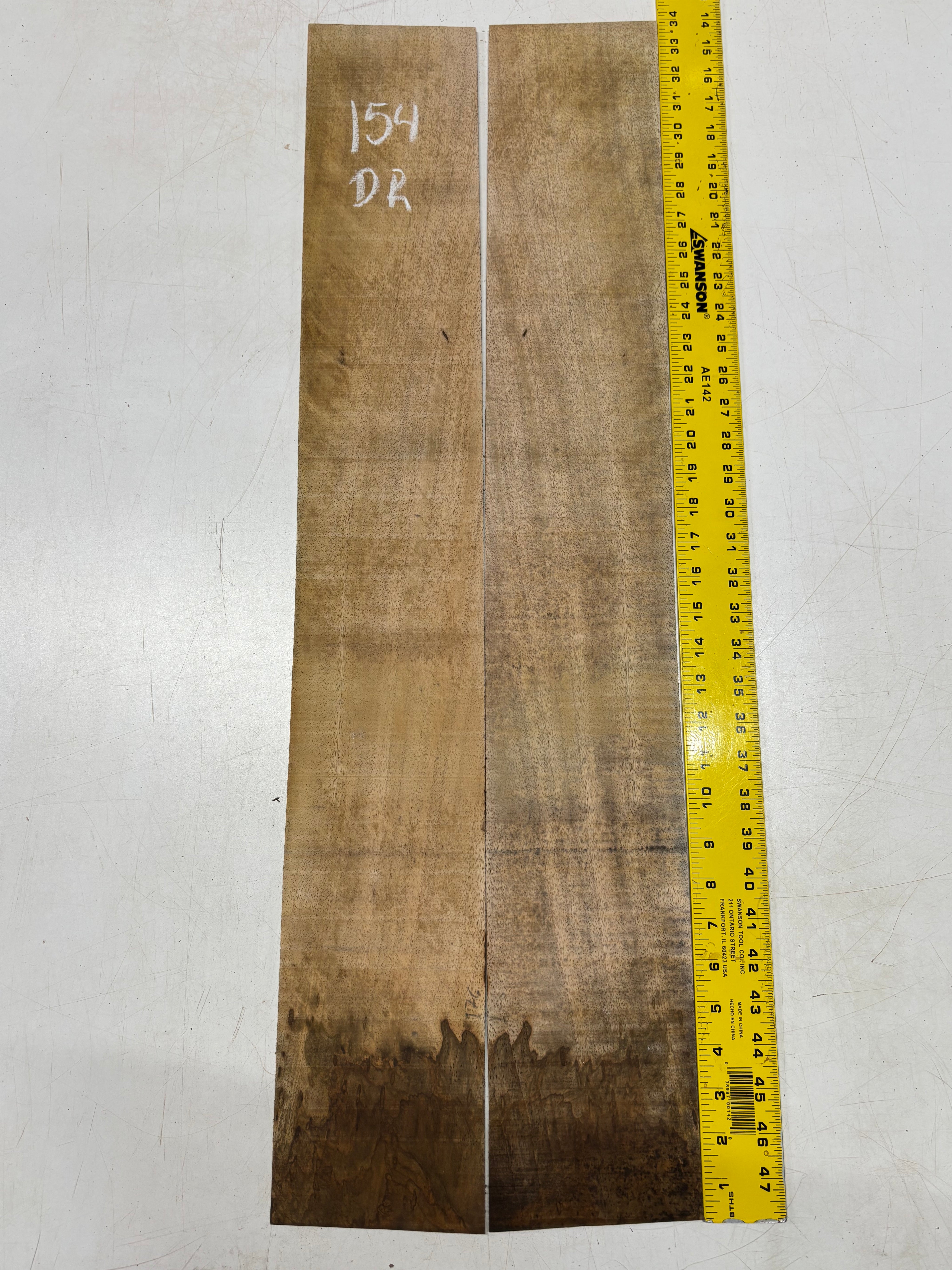 Figured Flame Mango Dreadnought Guitar Back and Side Set #154 - Exotic Wood Zone