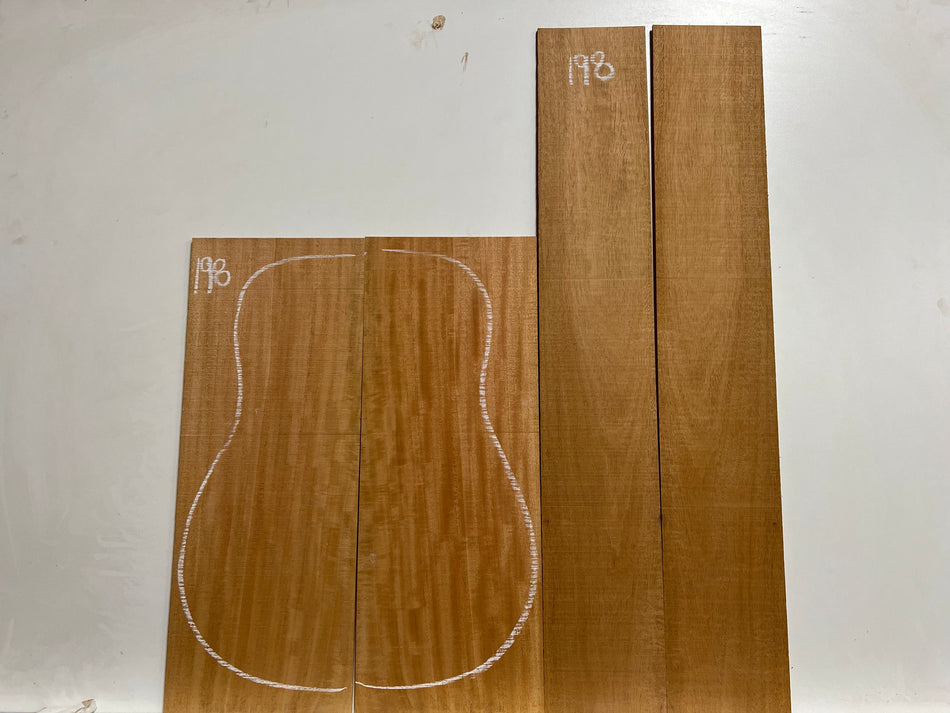 Flame Genuine Mahogany Classical Guitar Back & Side Set #198 - Exotic Wood Zone - Buy online Across USA 