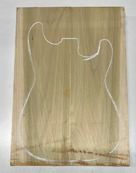 Yellow Poplar Guitar Body Blanks - 21" x 14-1/2" x 2", 12 Lbs #27 - Exotic Wood Zone - Buy online Across USA 