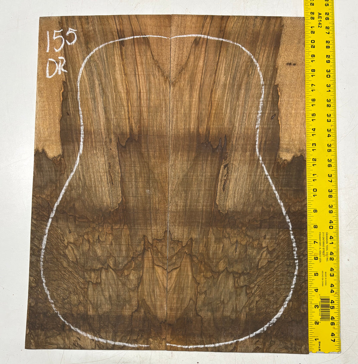 Figured Flame Mango Dreadnought Guitar Back and Side Set #155 - Exotic Wood Zone