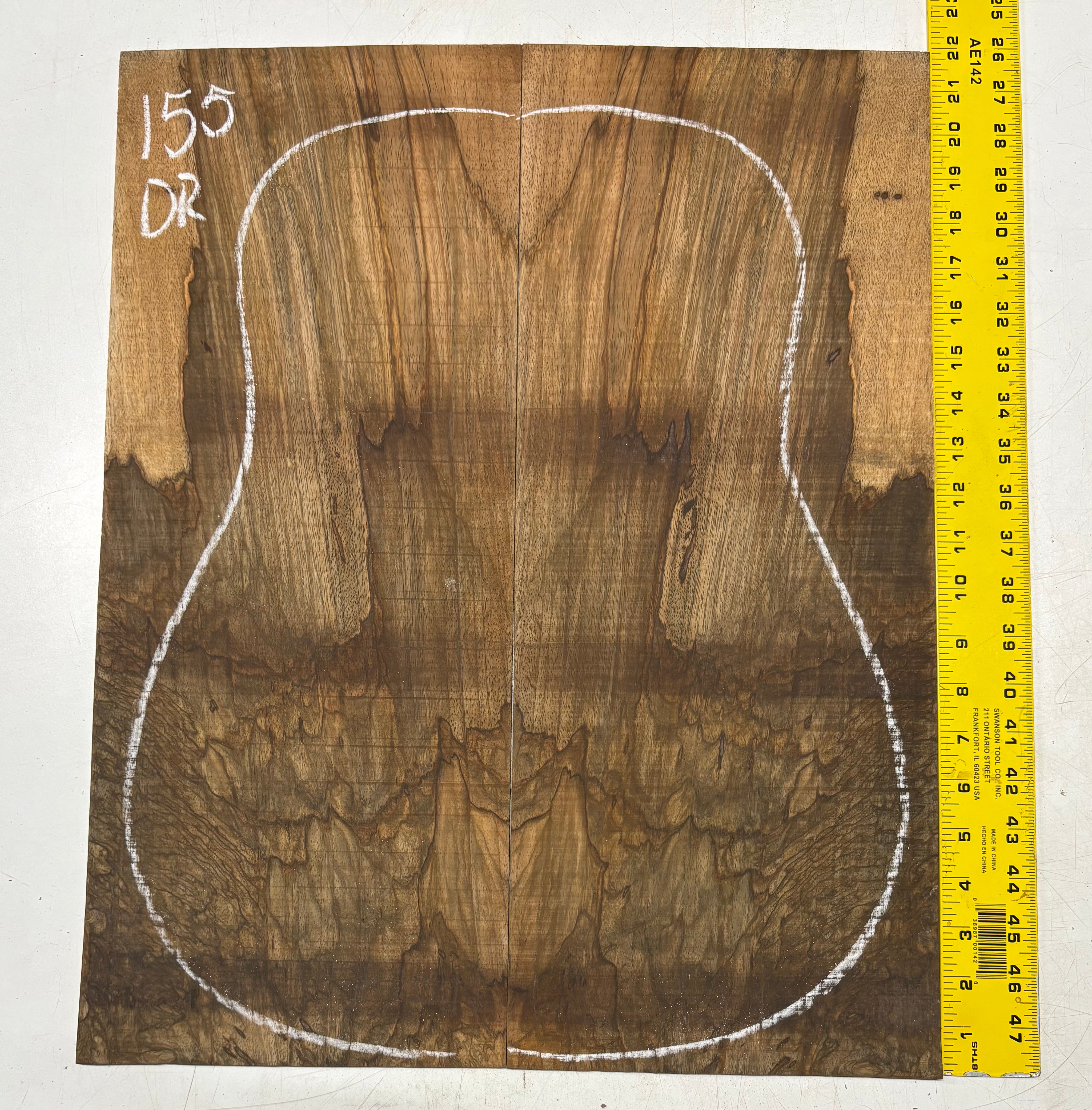 Figured Flame Mango Dreadnought Guitar Back and Side Set #155 - Exotic Wood Zone