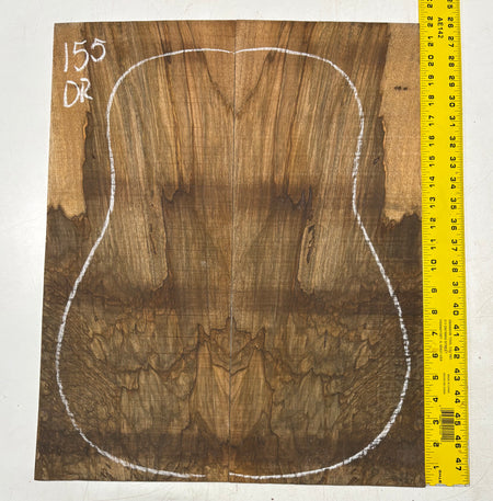 Figured Flame Mango Dreadnought Guitar Back and Side Set #155 - Exotic Wood Zone