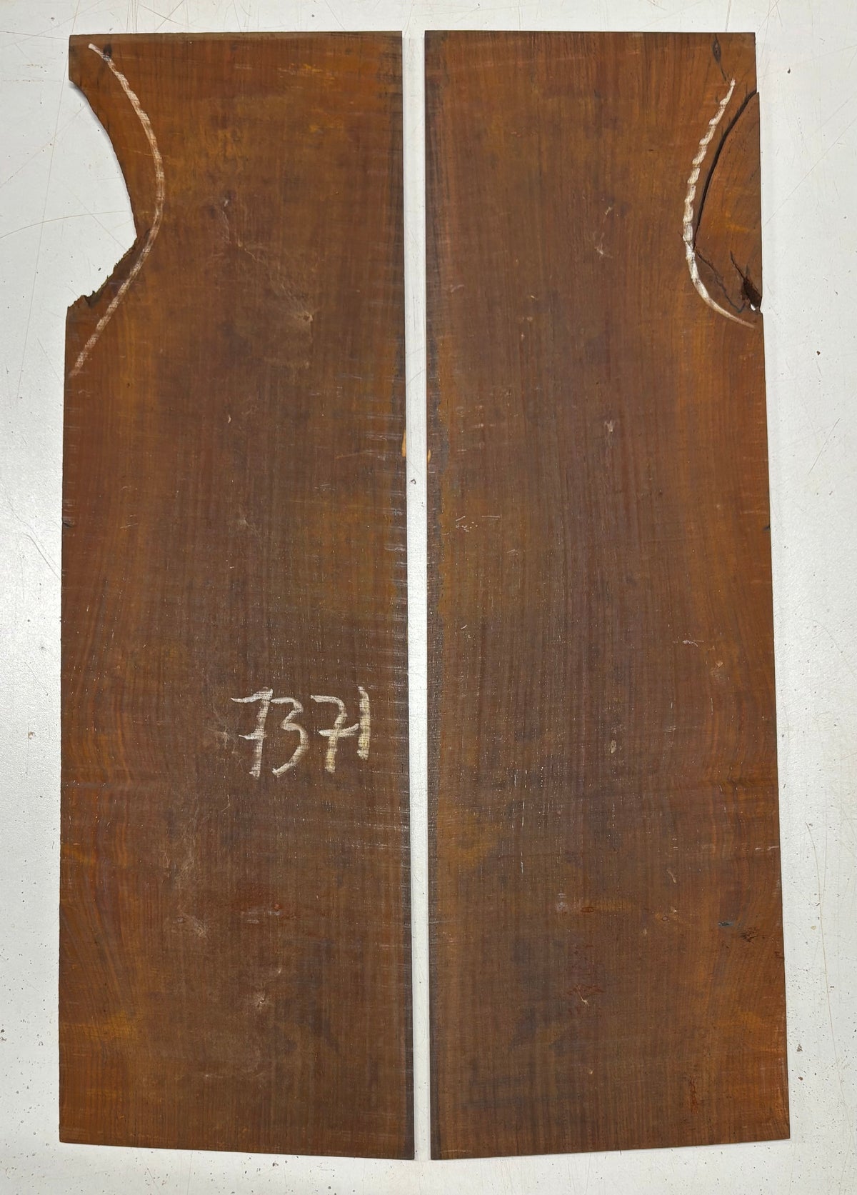 Cocobolo Parlor Guitar Back Set  22"x6-1/2"x3/16"#7371 - Exotic Wood Zone