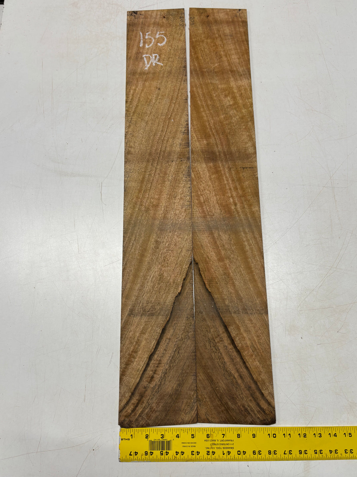 Figured Flame Mango Dreadnought Guitar Back and Side Set #155 - Exotic Wood Zone