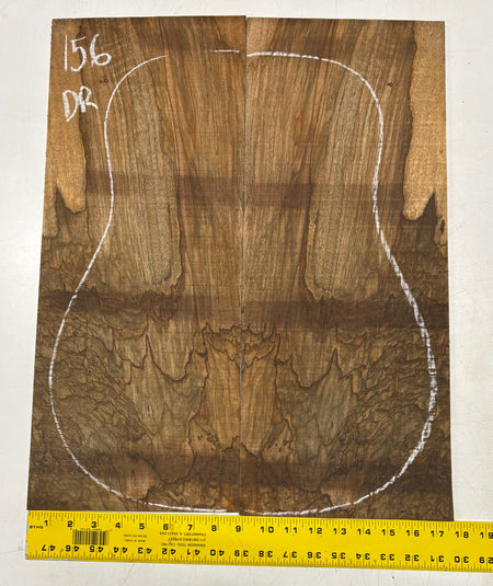 Figured Flame Mango Dreadnought Guitar Back and Side Set #156 - Exotic Wood Zone