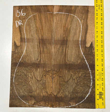 Figured Flame Mango Dreadnought Guitar Back and Side Set #156 - Exotic Wood Zone