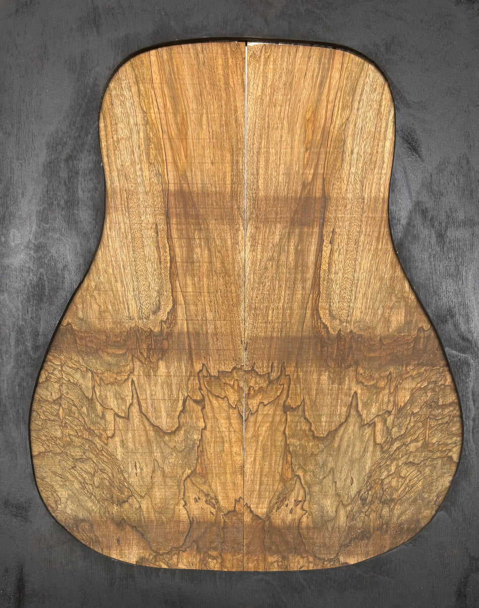 Figured Flame Mango Dreadnought Guitar Back and Side Set #156 - Exotic Wood Zone