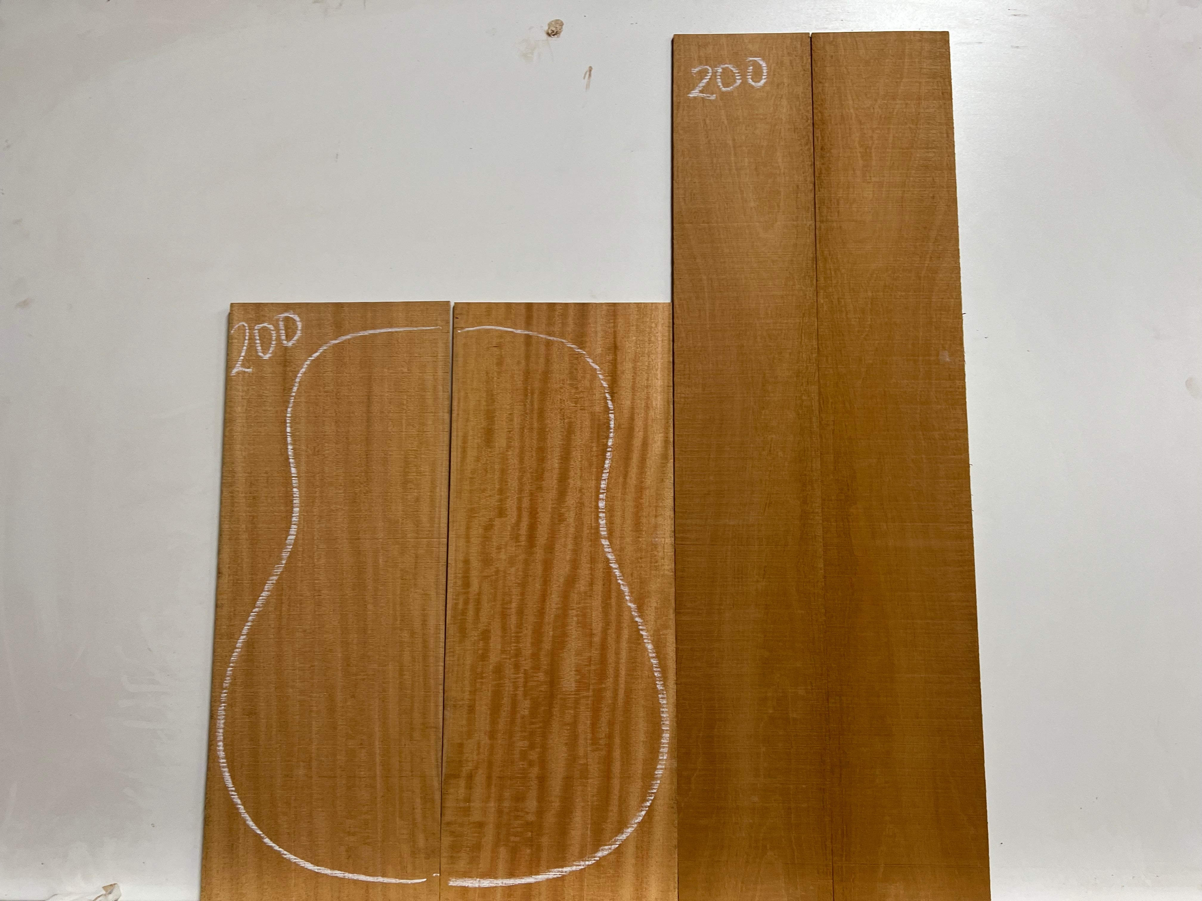 Flame Genuine Mahogany Classical Guitar Back & Side Set #200 - Exotic Wood Zone - Buy online Across USA 