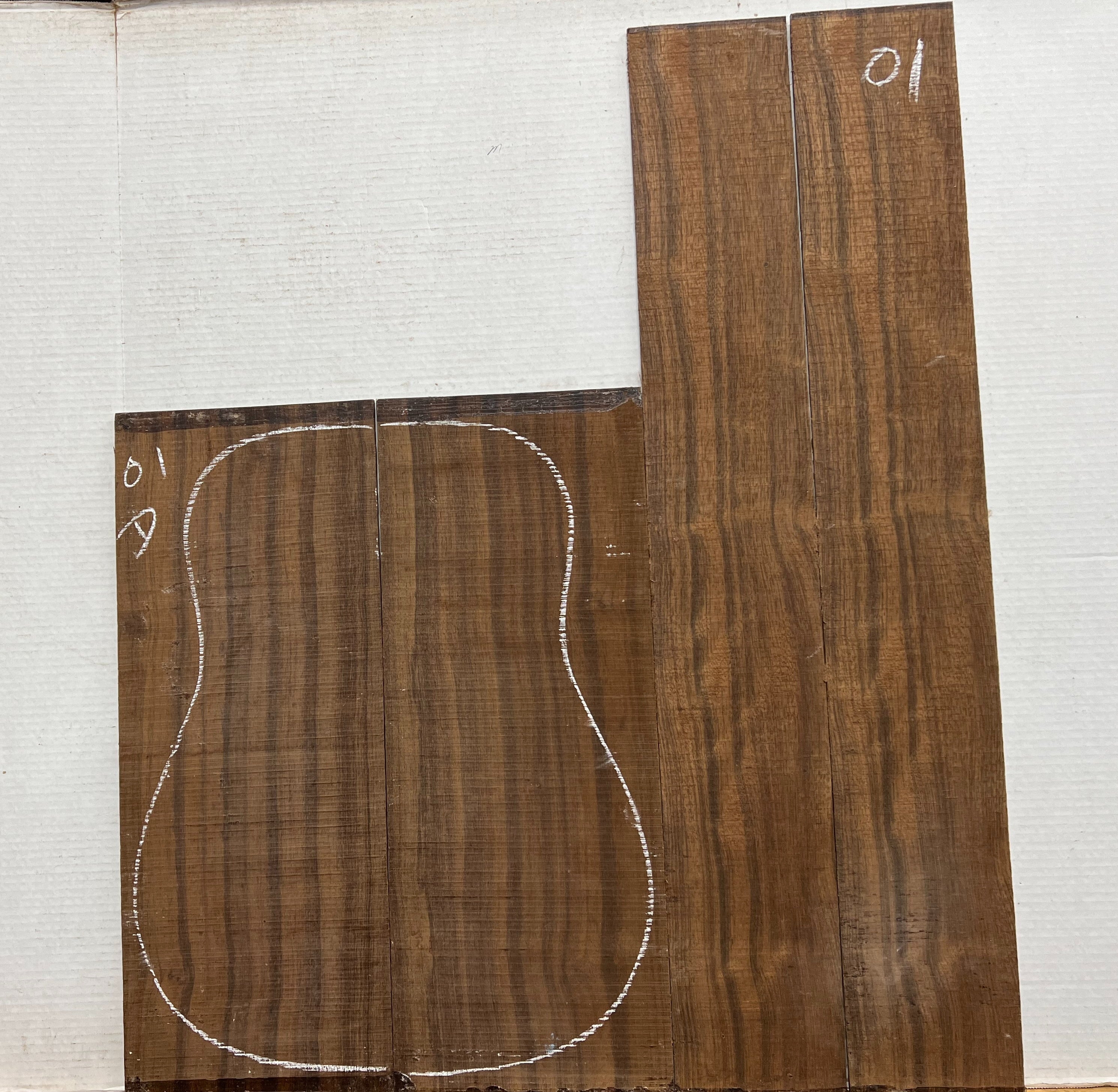 Indian Laurel Dreadnought Guitar Back and Side Set #01 - Exotic Wood Zone - Buy online Across USA 