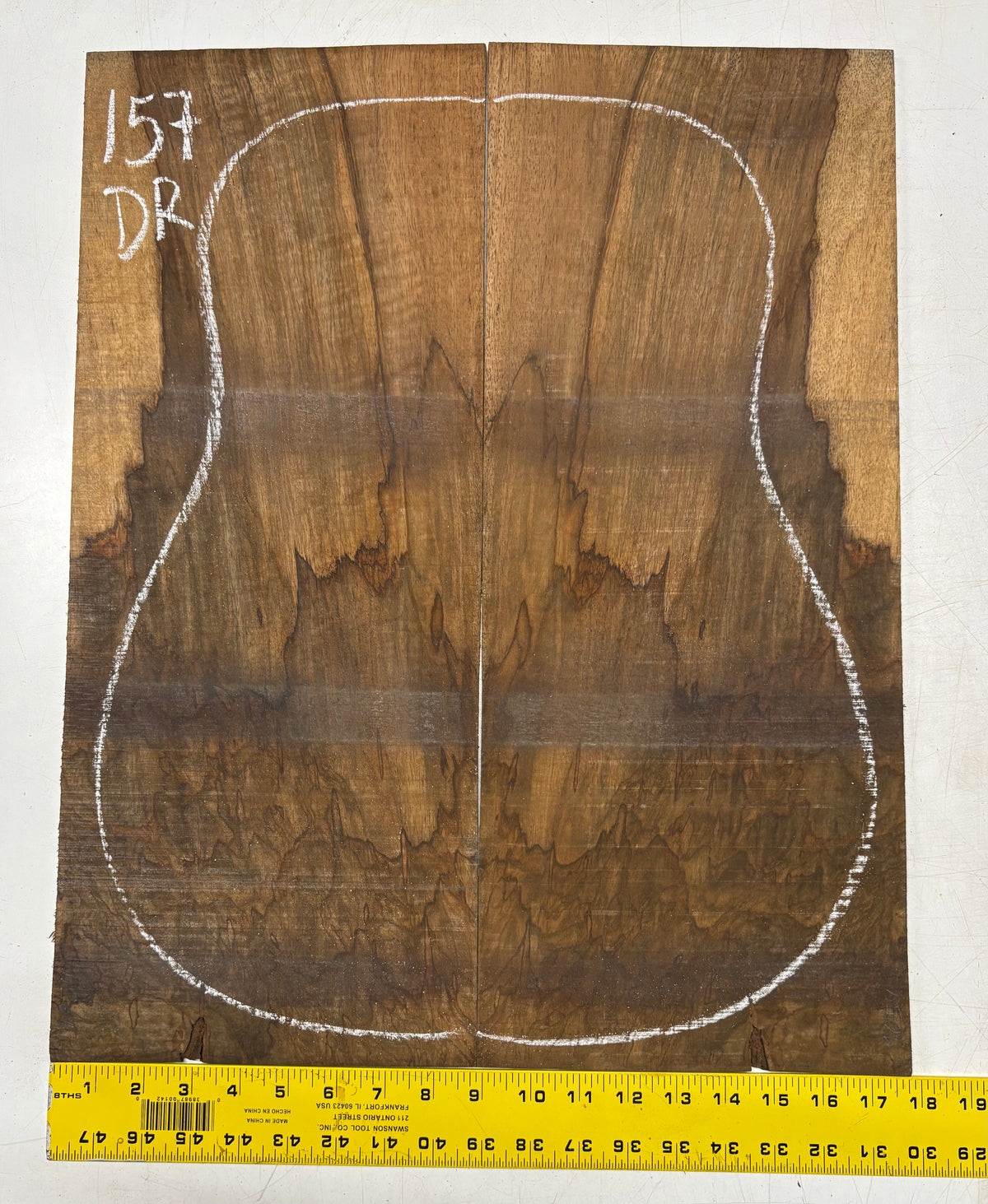 Figured Flame Mango Dreadnought Guitar Back and Side Set #157 - Exotic Wood Zone