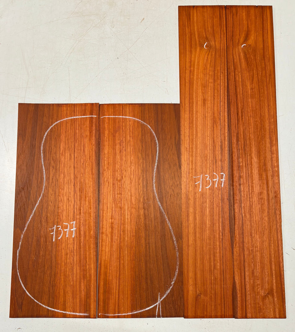 Padauk Dreadnought Guitar Back And Side Set  #7377