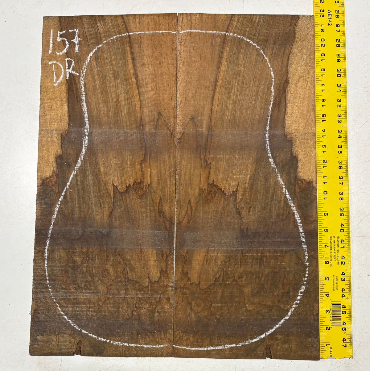 Figured Flame Mango Dreadnought Guitar Back and Side Set #157 - Exotic Wood Zone