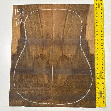 Figured Flame Mango Dreadnought Guitar Back and Side Set #157 - Exotic Wood Zone