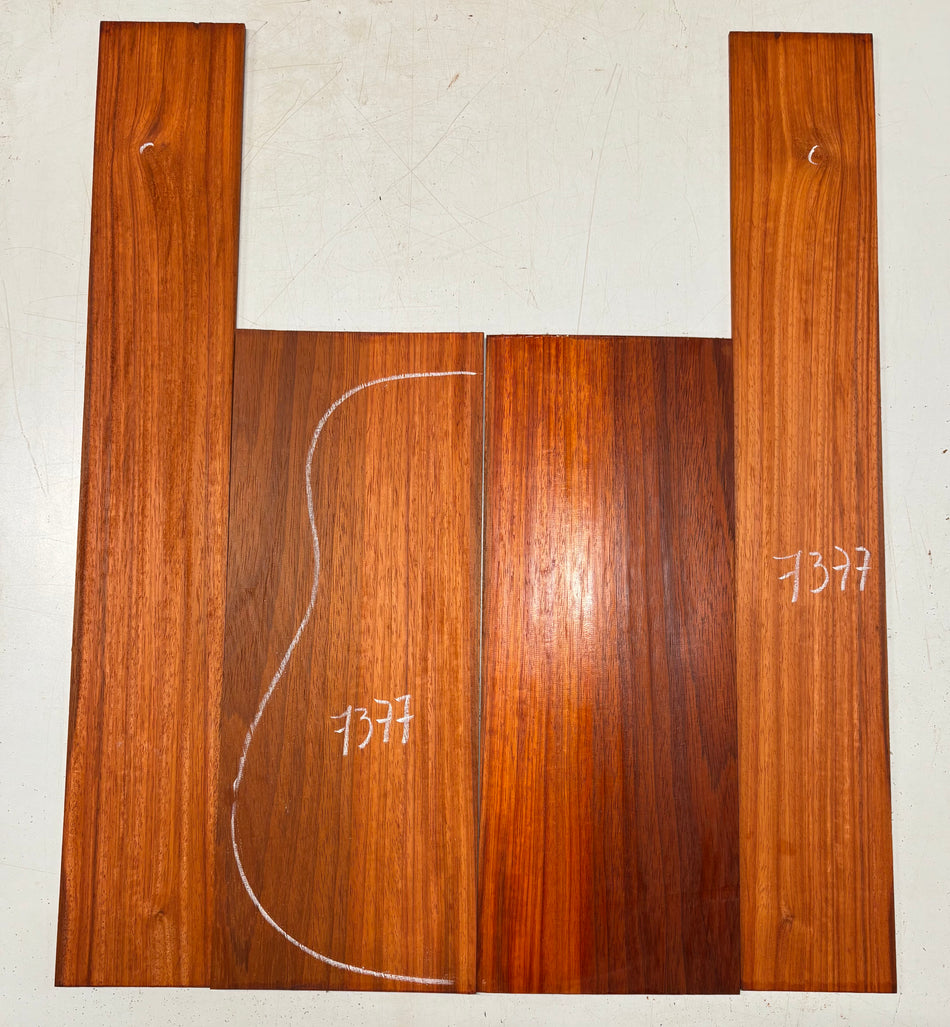 Padauk Dreadnought Guitar Back And Side Set  #7377