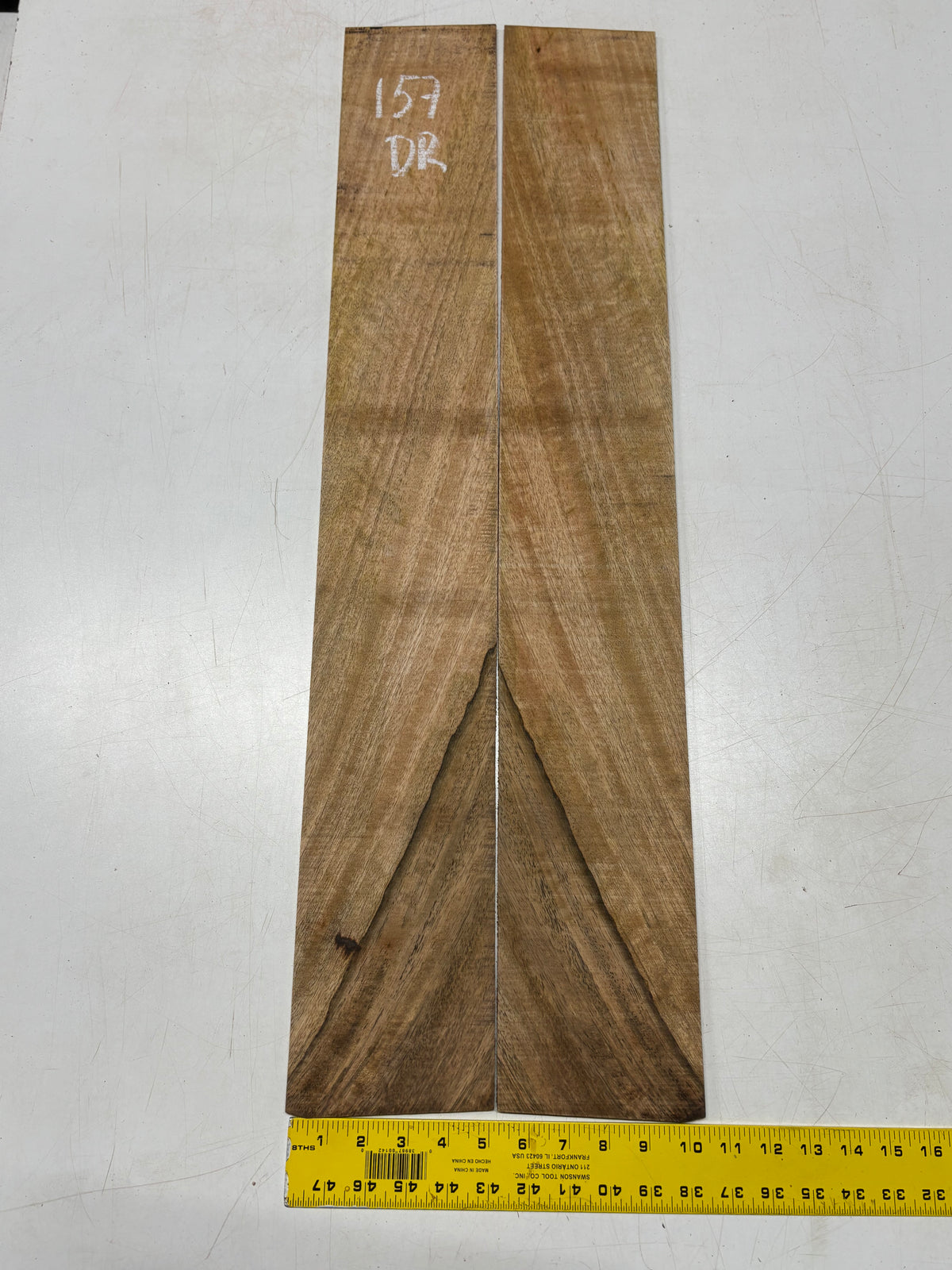 Figured Flame Mango Dreadnought Guitar Back and Side Set #157 - Exotic Wood Zone