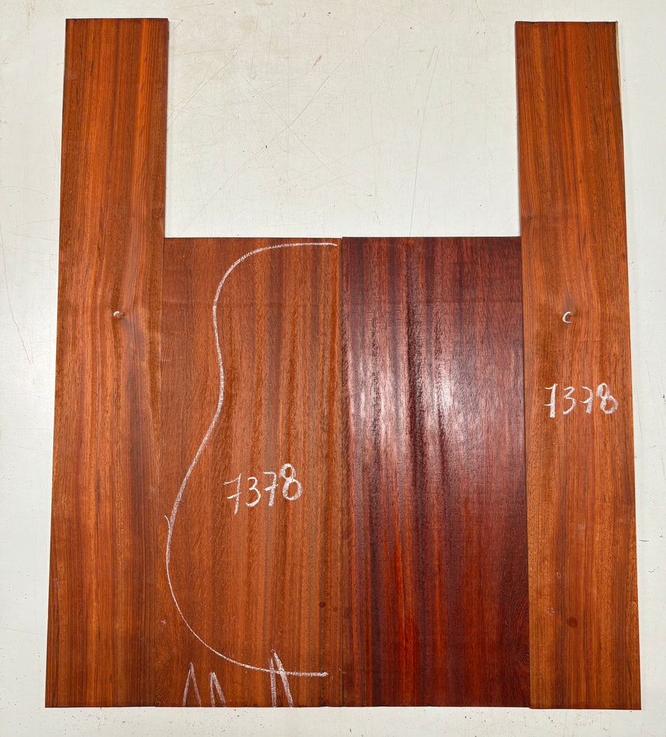 Padauk Dreadnought Guitar Back And Side Set  #7378