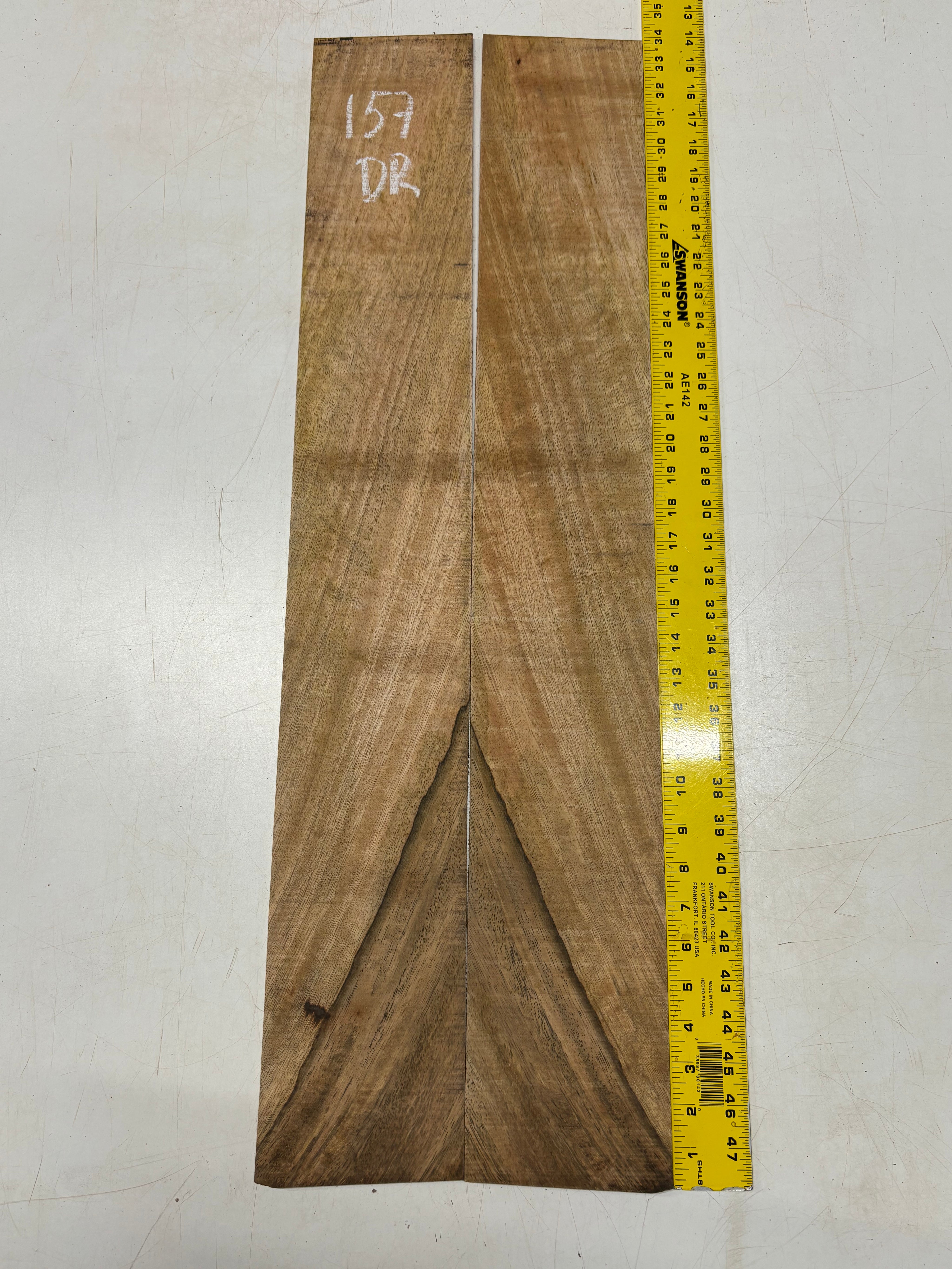 Figured Flame Mango Dreadnought Guitar Back and Side Set #157 - Exotic Wood Zone
