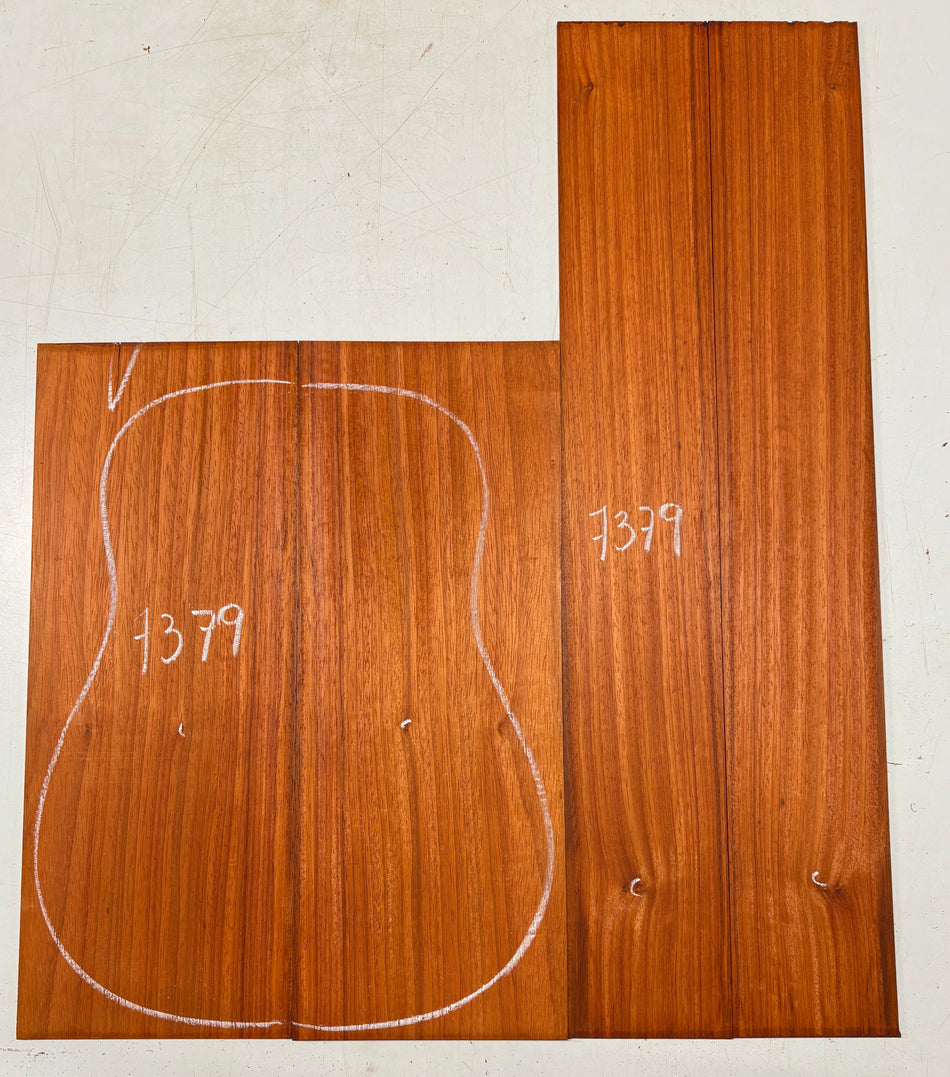 Padauk Dreadnought Guitar Back And Side Set  #7379