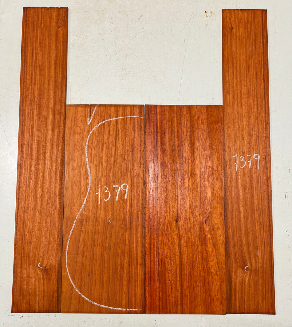 Padauk Dreadnought Guitar Back And Side Set  #7379