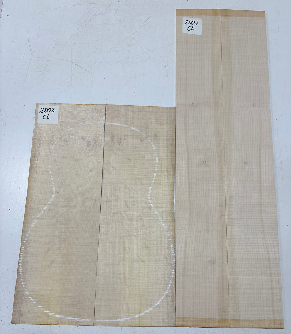 Flame Hard Maple Classical Guitar Back and Side Set #2002