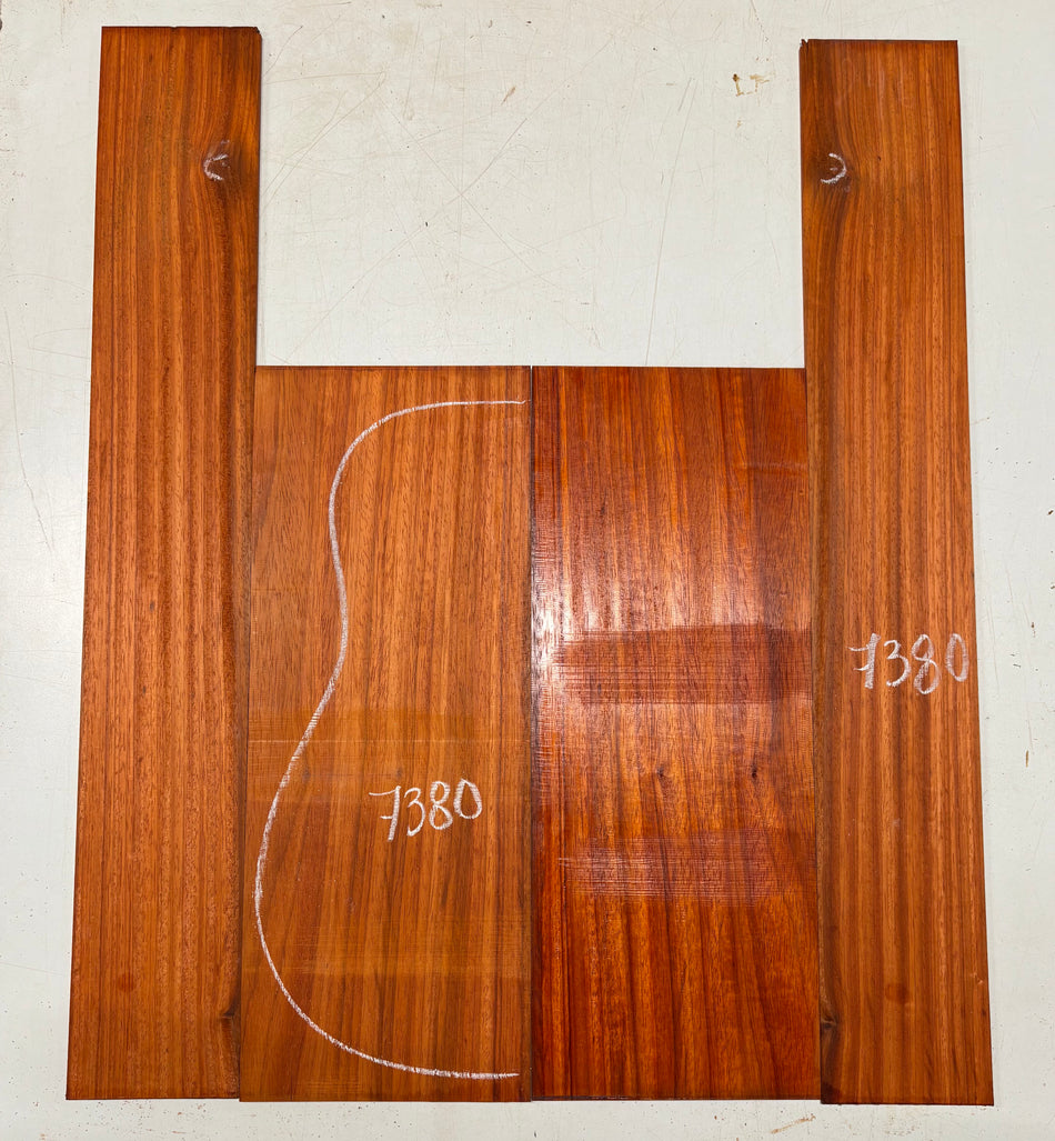 Padauk Dreadnought Guitar Back And Side Set #7380