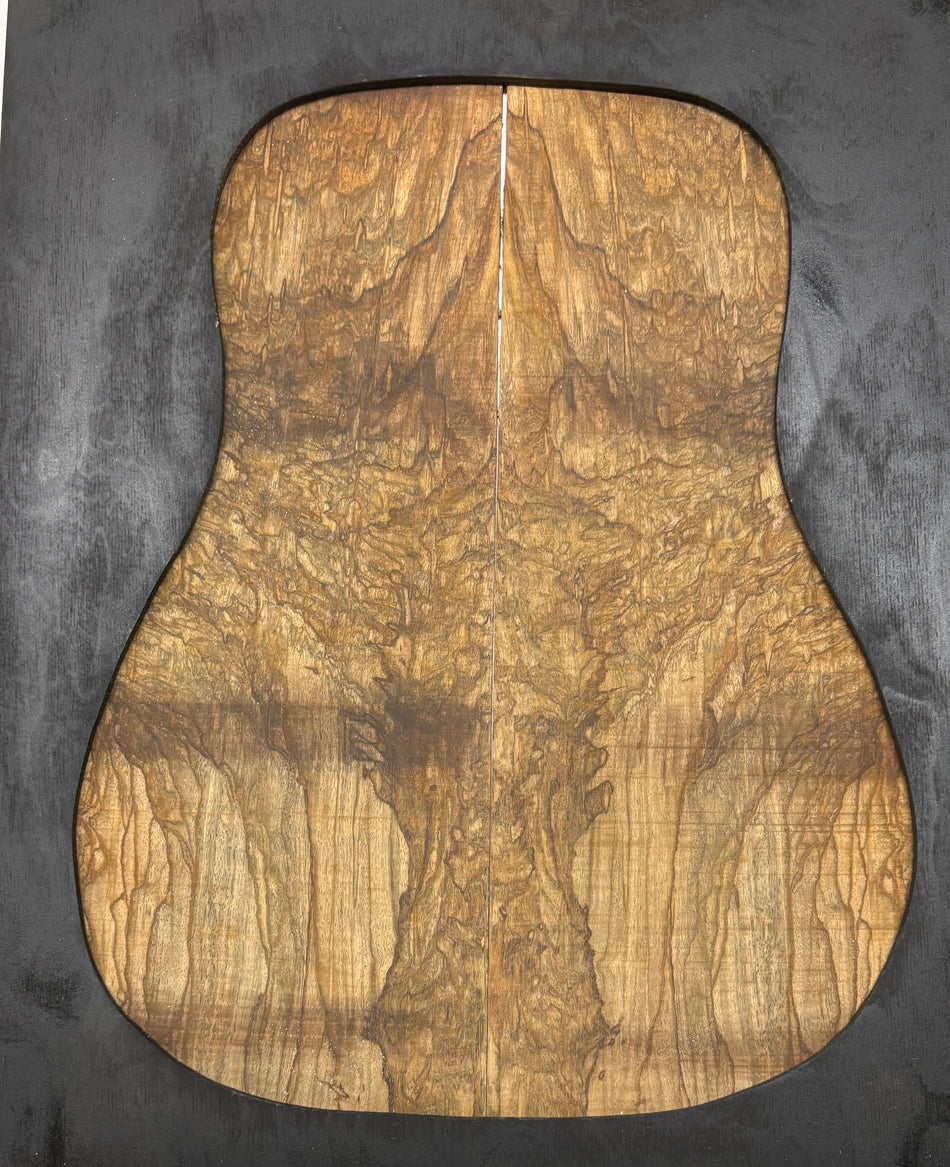 Figured Flame Mango Dreadnought Guitar Back and Side Set #158 - Exotic Wood Zone