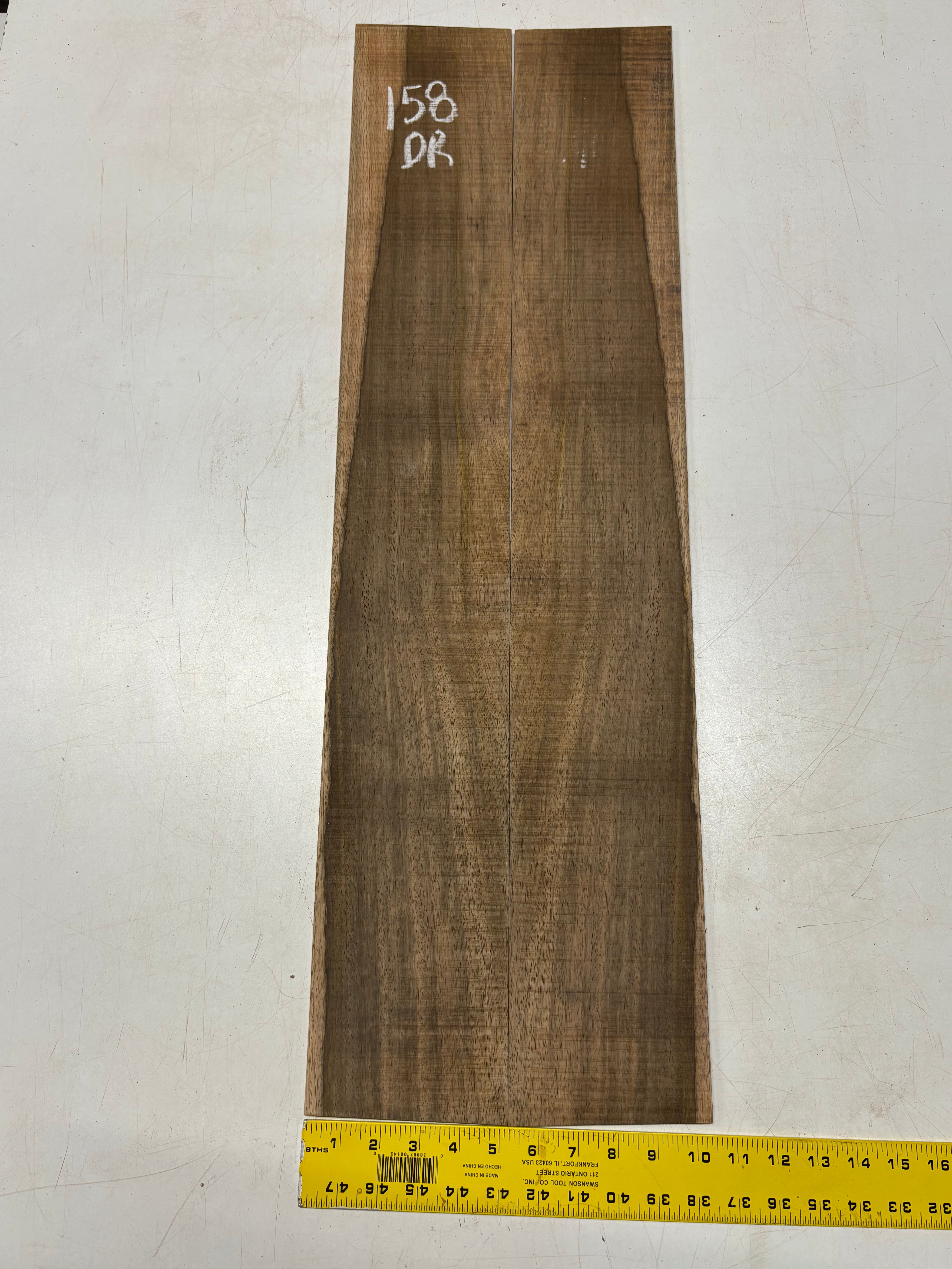 Figured Flame Mango Dreadnought Guitar Back and Side Set #158 - Exotic Wood Zone