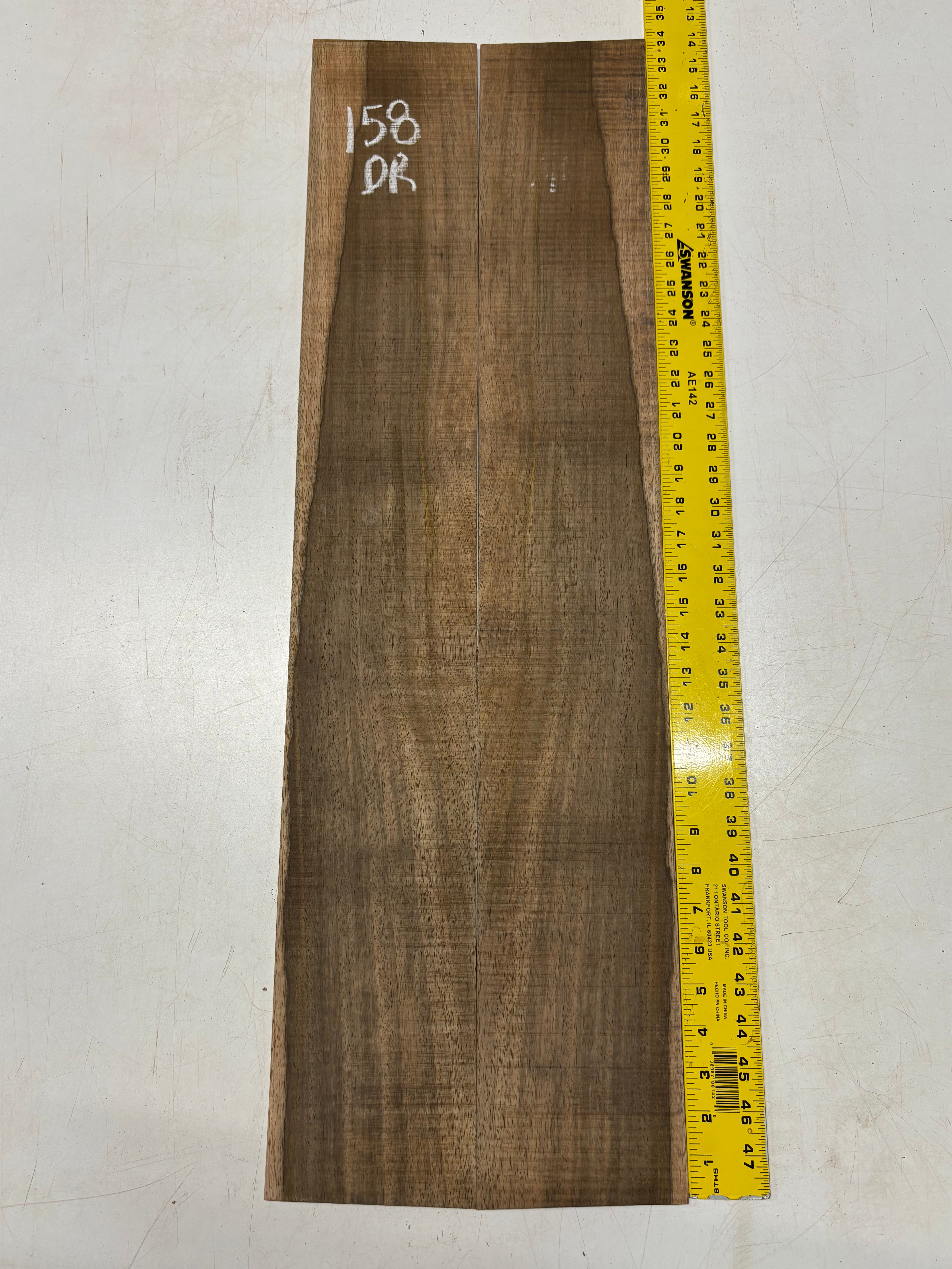 Figured Flame Mango Dreadnought Guitar Back and Side Set #158 - Exotic Wood Zone