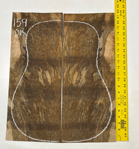 Figured Flame Mango Dreadnought Guitar Back and Side Set #159 - Exotic Wood Zone