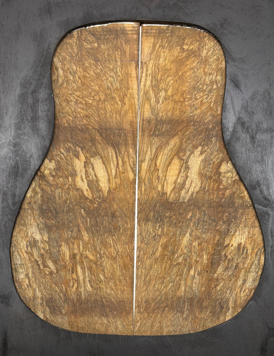 Figured Flame Mango Dreadnought Guitar Back and Side Set #159 - Exotic Wood Zone