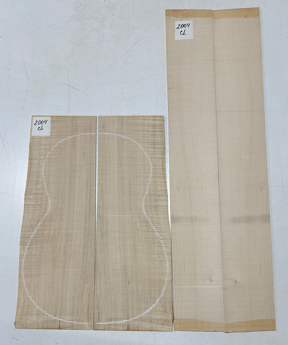Flame Hard Maple Classical Guitar Back and Side Set #2004