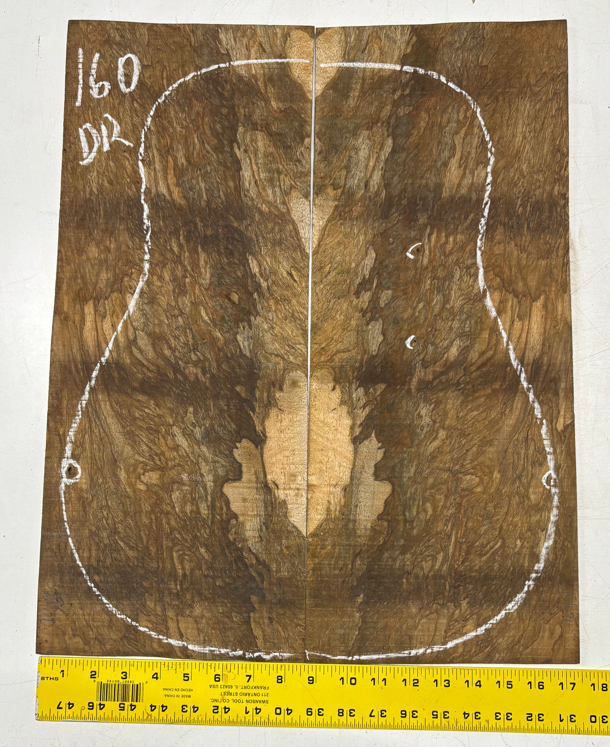 Figured Flame Mango Dreadnought Guitar Back and Side Set #160 - Exotic Wood Zone