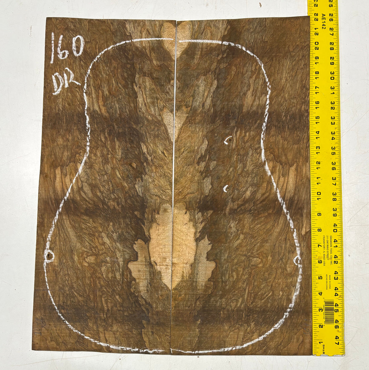 Figured Flame Mango Dreadnought Guitar Back and Side Set #160 - Exotic Wood Zone