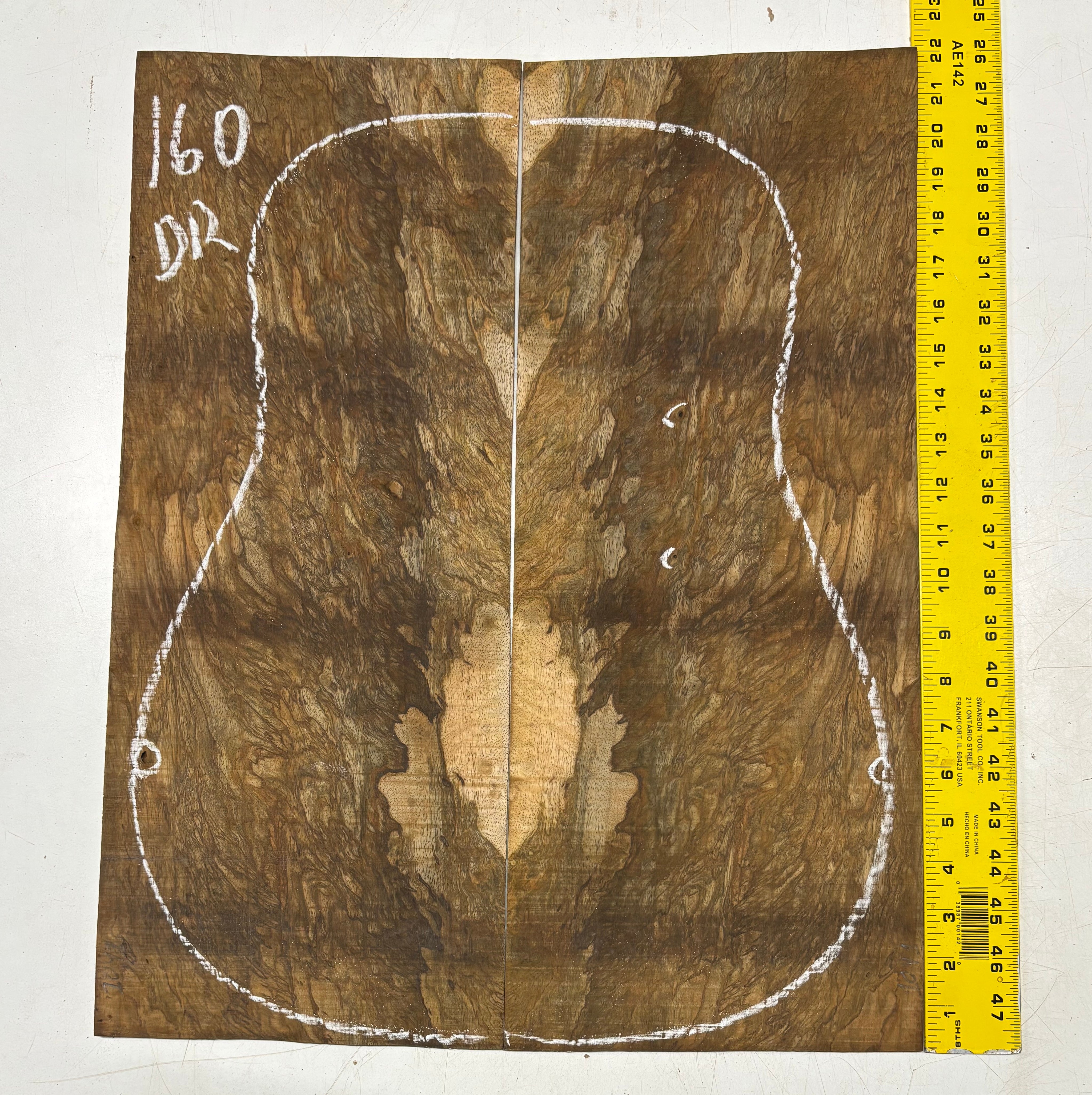 Figured Flame Mango Dreadnought Guitar Back and Side Set #160 - Exotic Wood Zone