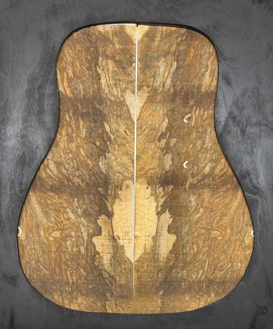 Figured Flame Mango Dreadnought Guitar Back and Side Set #160 - Exotic Wood Zone