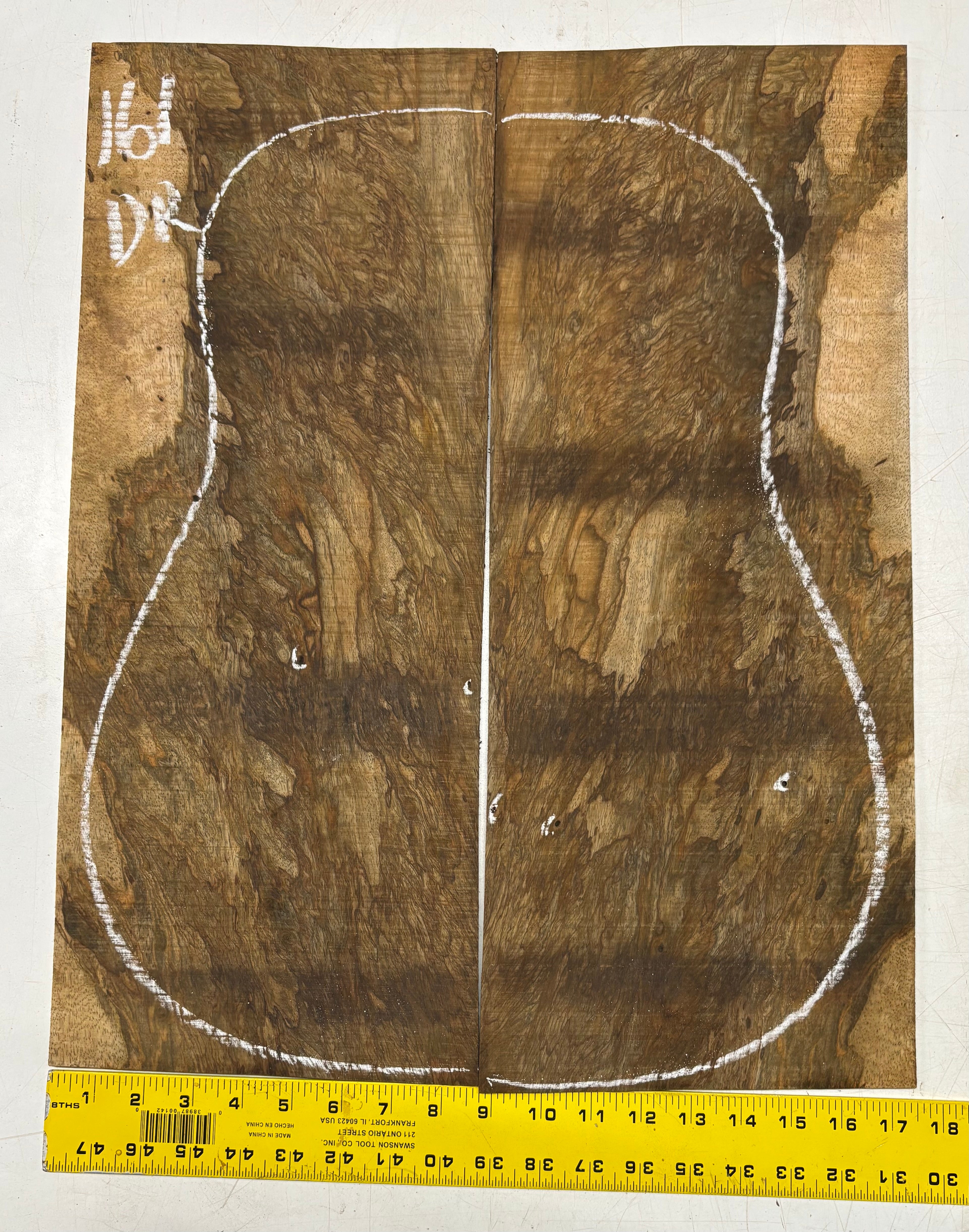 Figured Flame Mango Dreadnought Guitar Back and Side Set #161 - Exotic Wood Zone
