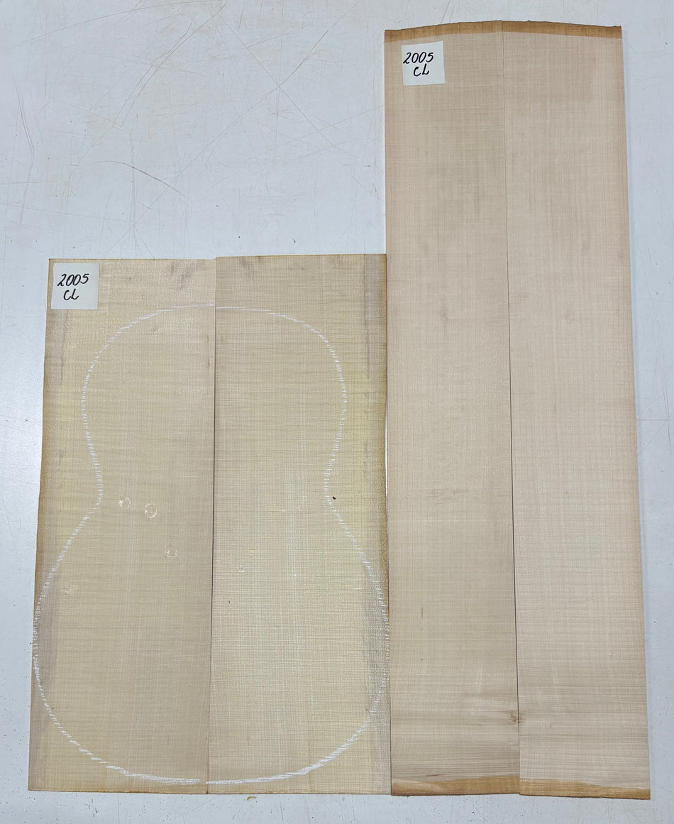 Flame Hard Maple Classical Guitar Back and Side Set #2005