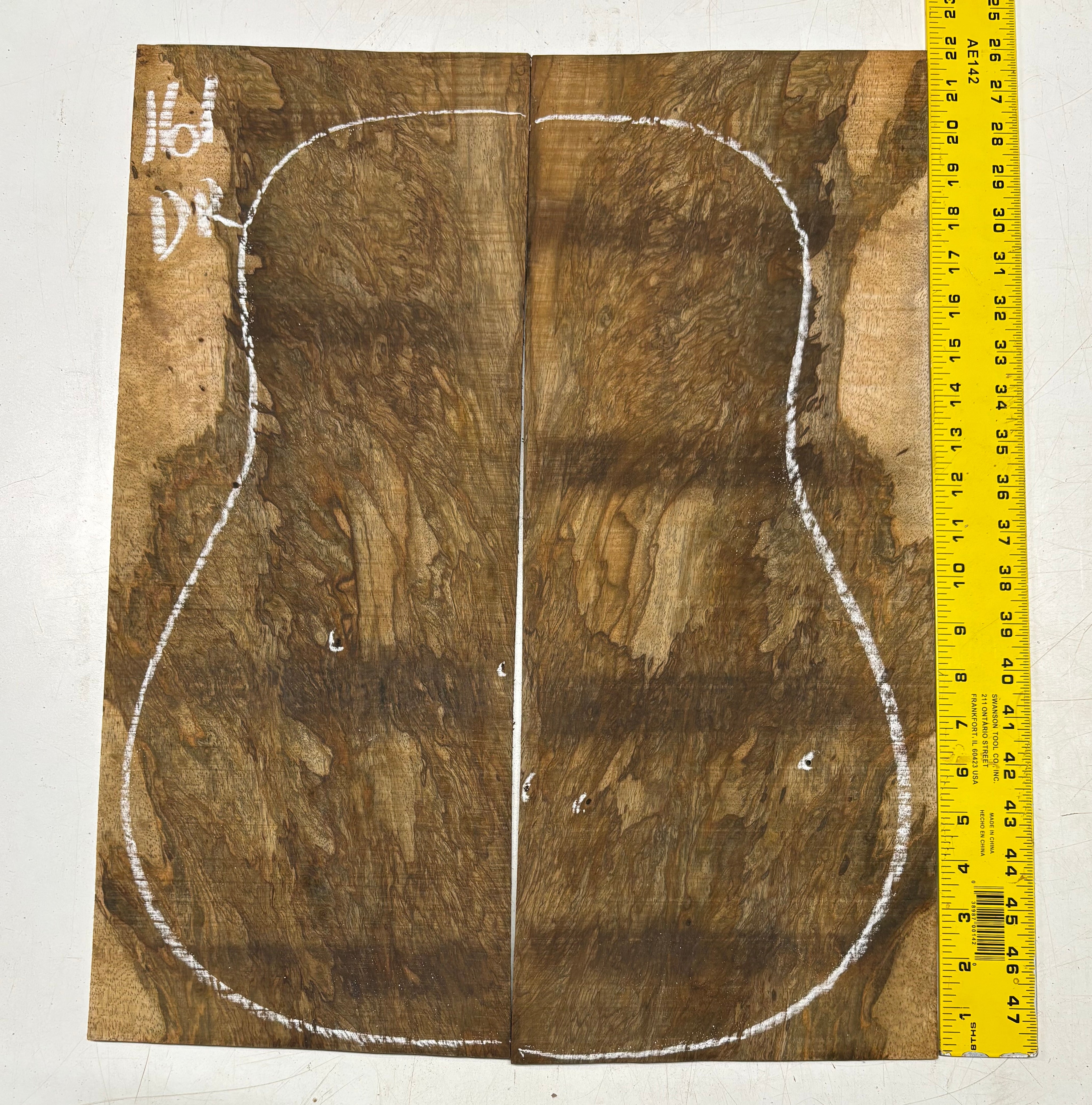 Figured Flame Mango Dreadnought Guitar Back and Side Set #161 - Exotic Wood Zone