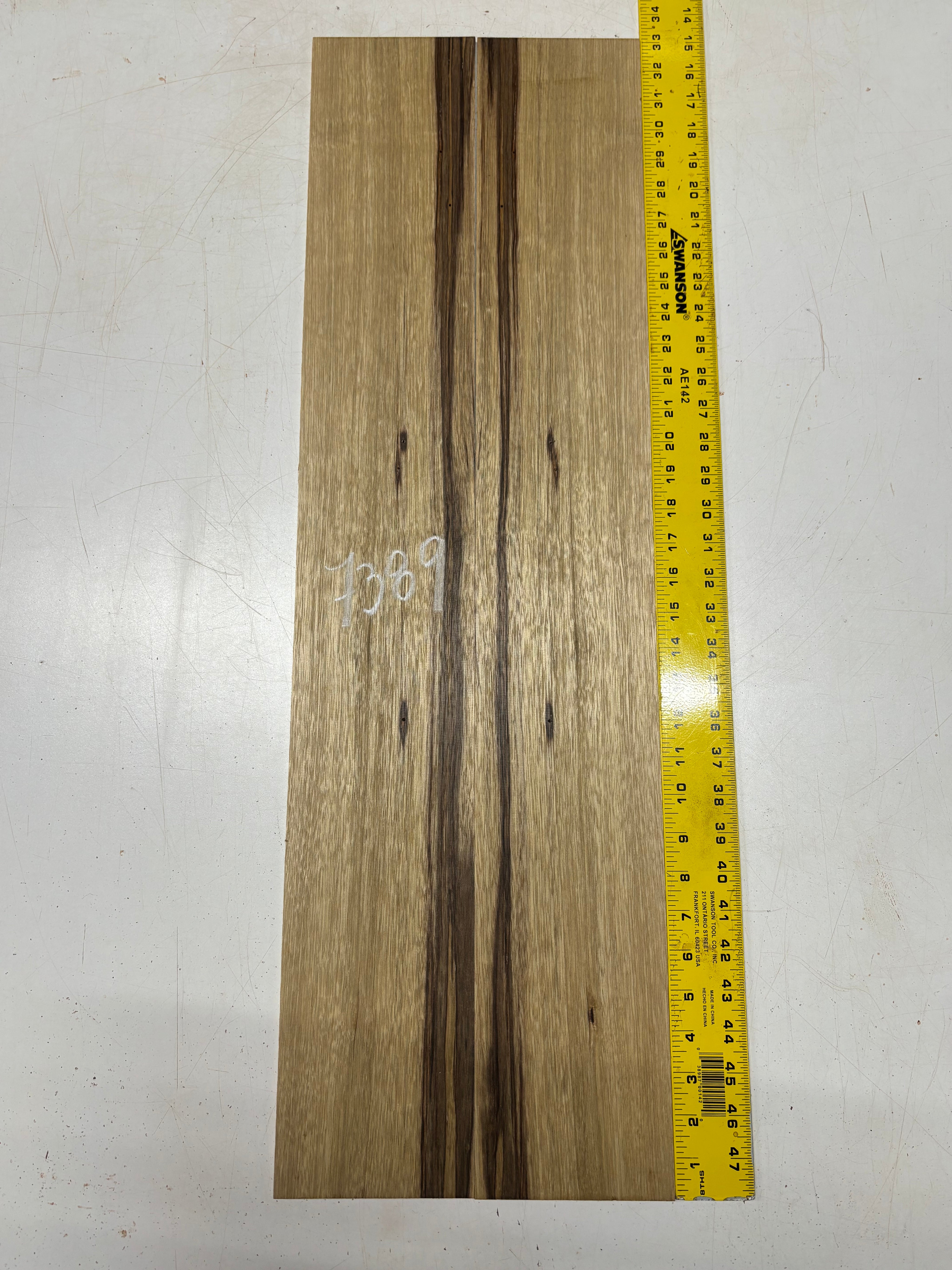 Black Limba Dreadnought Guitar Side Set  33"x5"x3/16" #7389 - Exotic Wood Zone