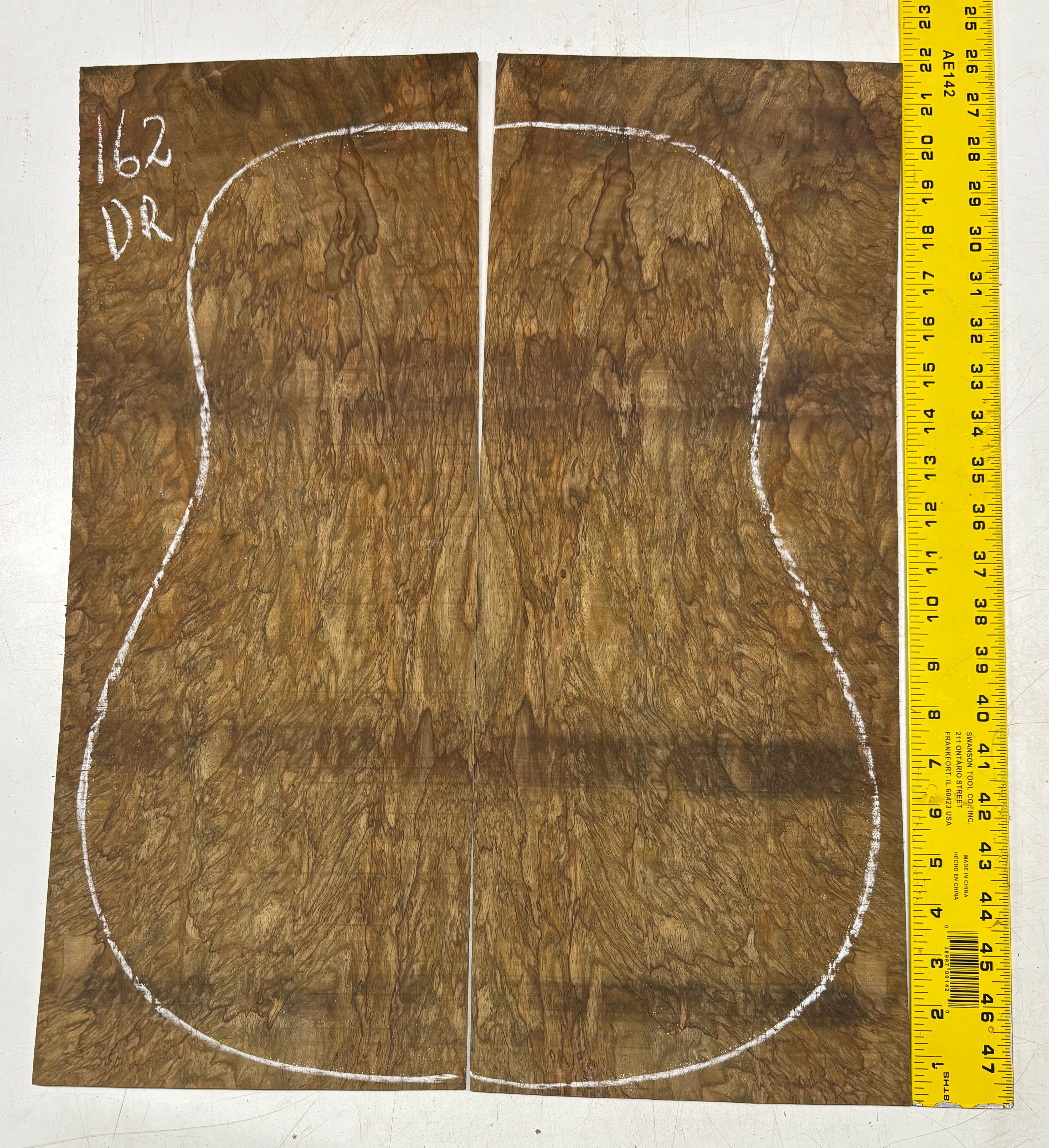 Figured Flame Mango Dreadnought Guitar Back and Side Set #162 - Exotic Wood Zone