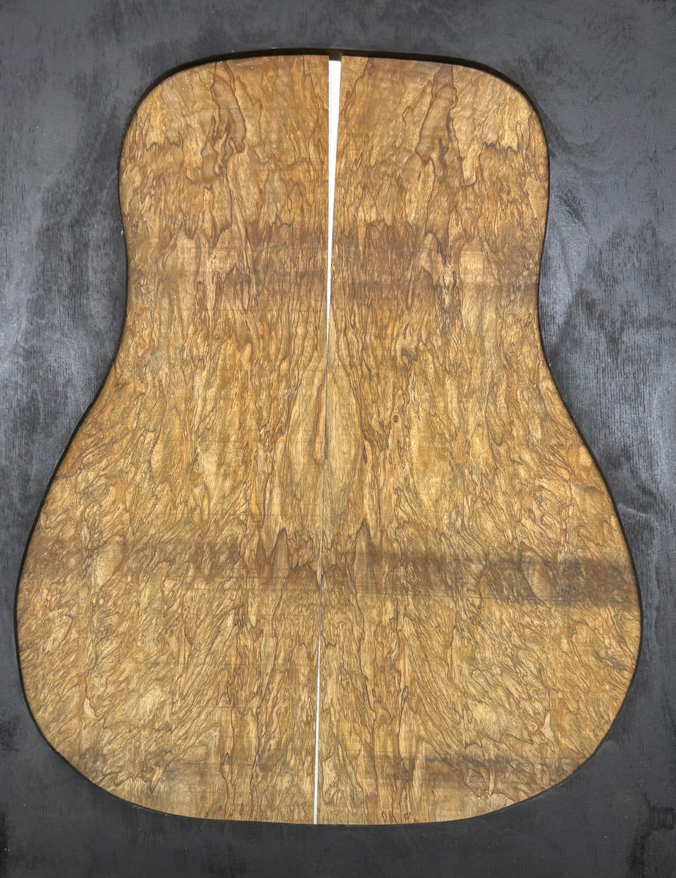 Figured Flame Mango Dreadnought Guitar Back and Side Set #162 - Exotic Wood Zone