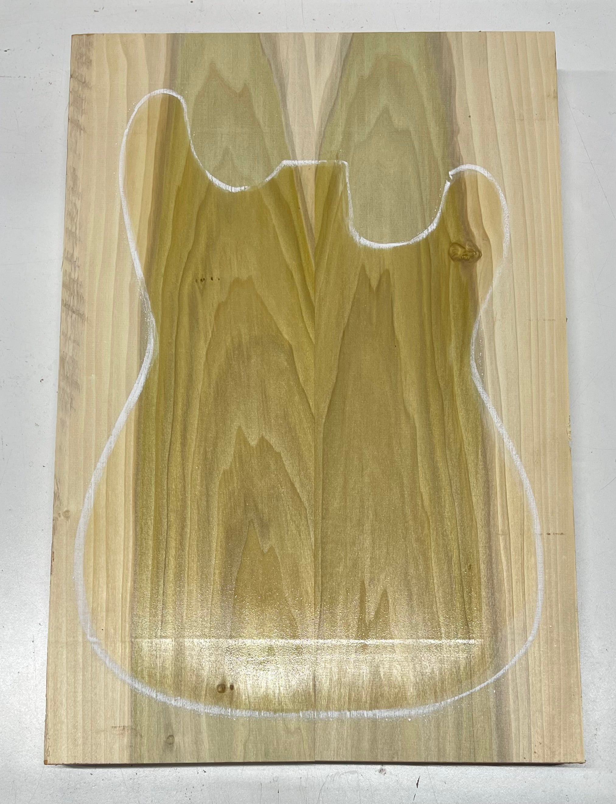 Yellow Poplar Guitar Body Blanks - 21&quot; x 14&quot; x 1-3/4&quot;, 11 Lbs 