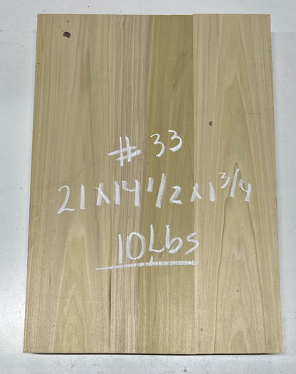 Yellow Poplar Guitar Body Blanks - 21&quot; x 14-1/2&quot; x 1-3/4&quot;, 10 Lbs 