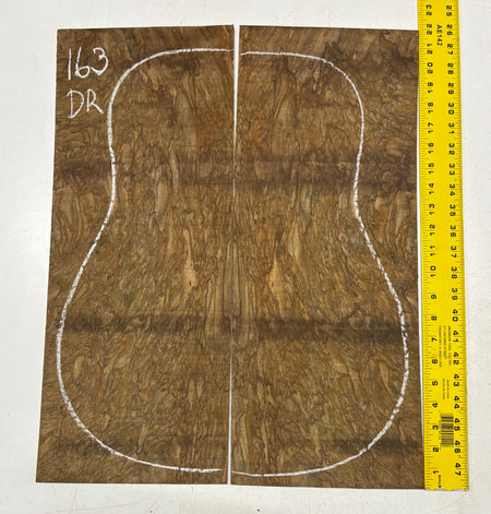 Figured Flame Mango Dreadnought Guitar Back and Side Set #163 - Exotic Wood Zone
