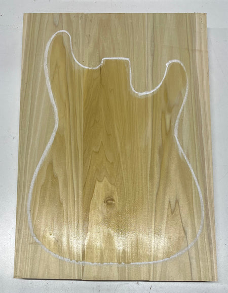 Yellow Poplar Guitar Body Blanks - 21" x 14-1/2" x 1-3/4", 10 Lbs #33 - Exotic Wood Zone - Buy online Across USA 