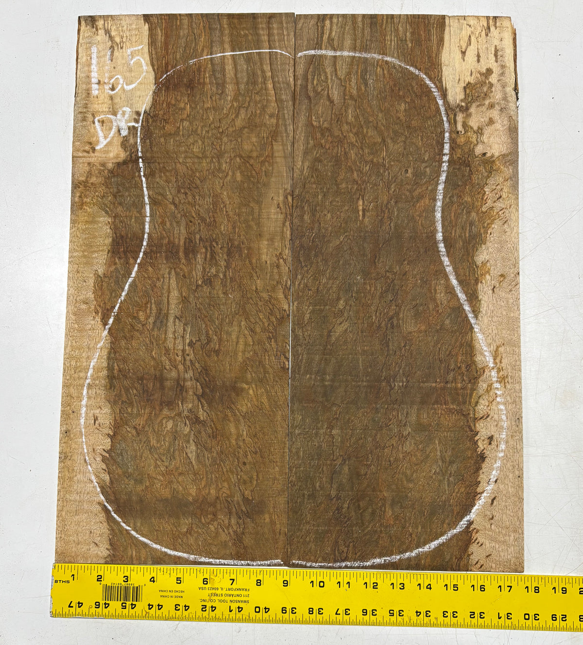 Figured Flame Mango Dreadnought Guitar Back and Side Set #165 - Exotic Wood Zone