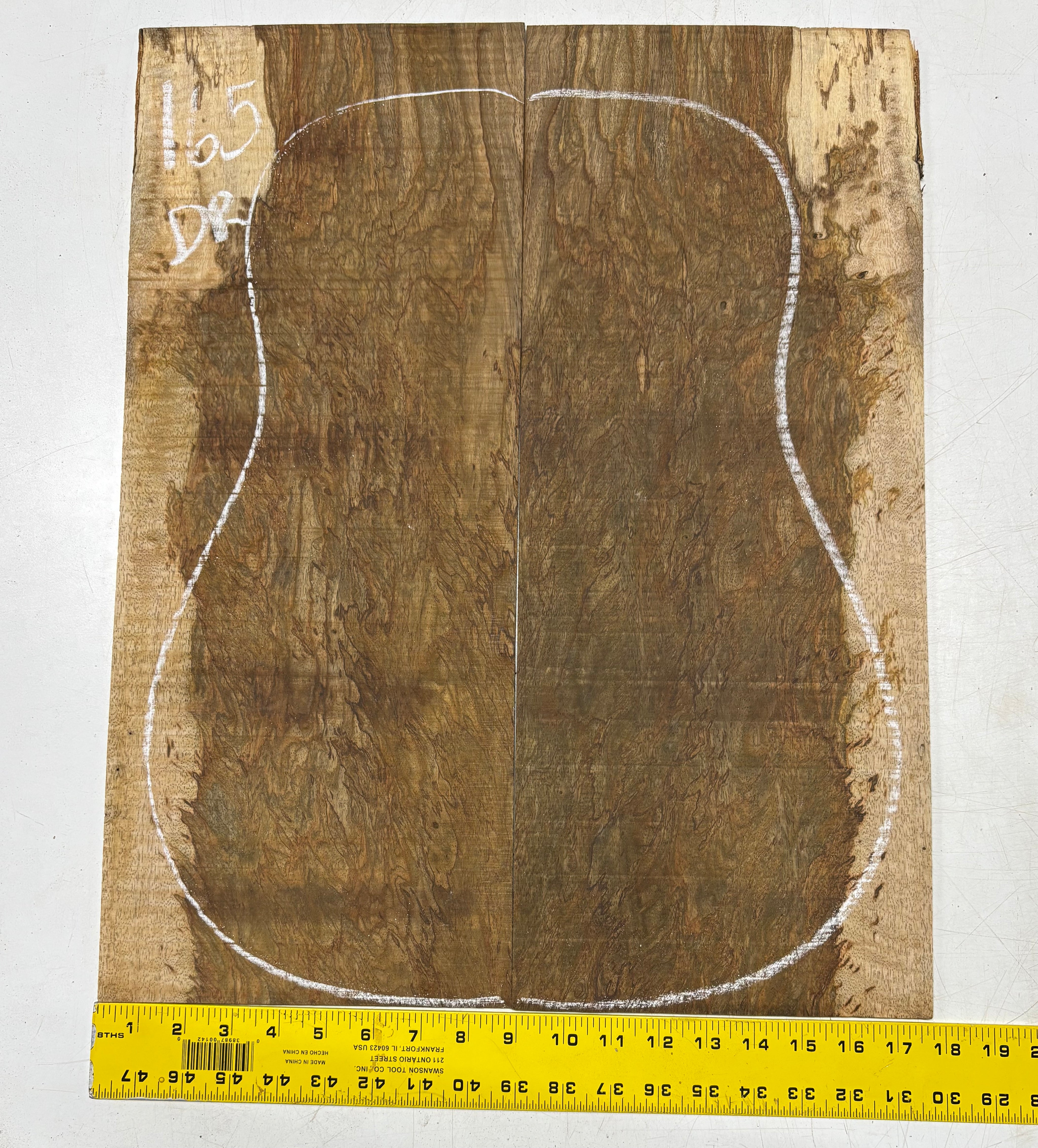 Figured Flame Mango Dreadnought Guitar Back and Side Set #165 - Exotic Wood Zone
