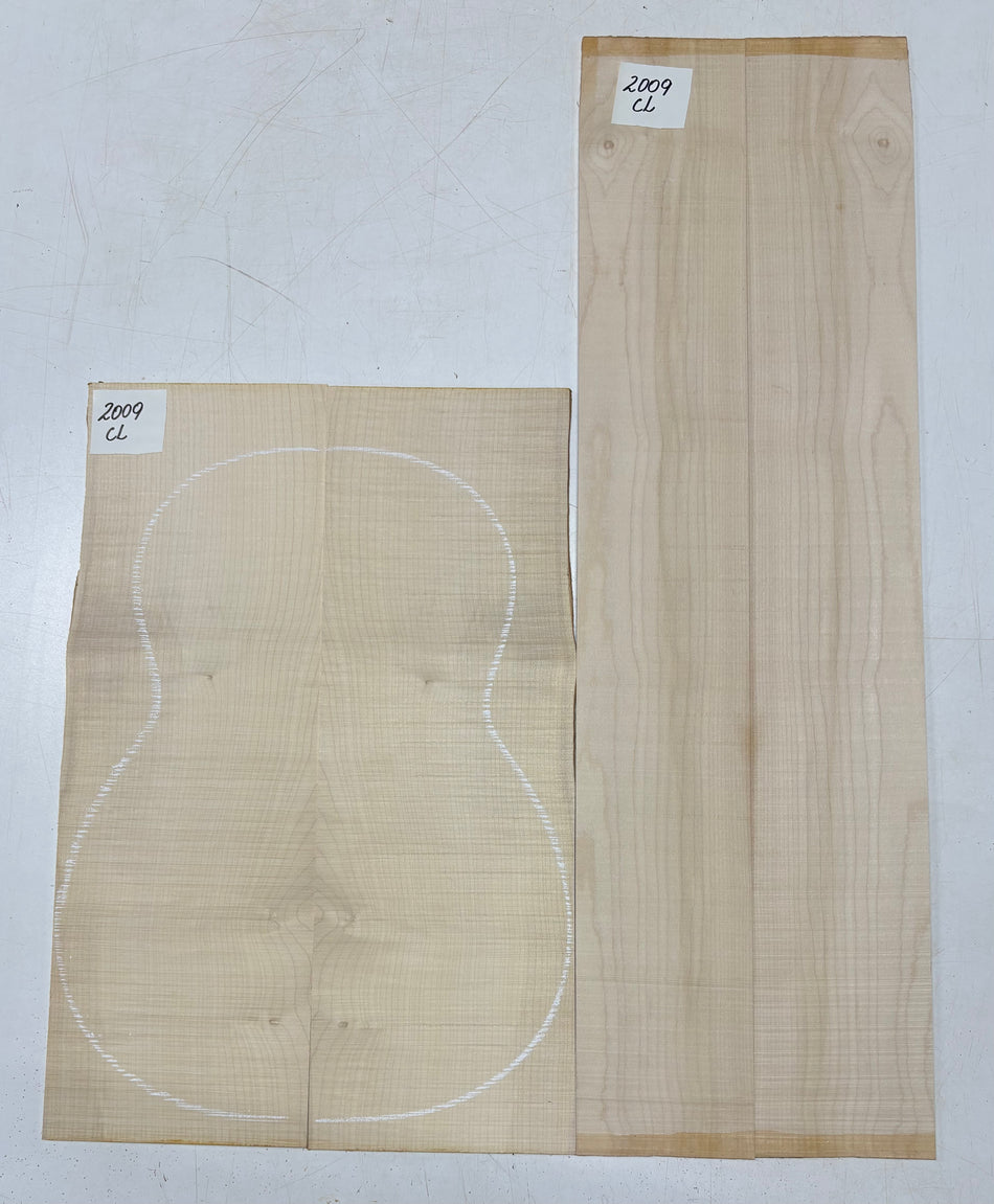 Flame Hard Maple Classical Guitar Back and Side Set #2009